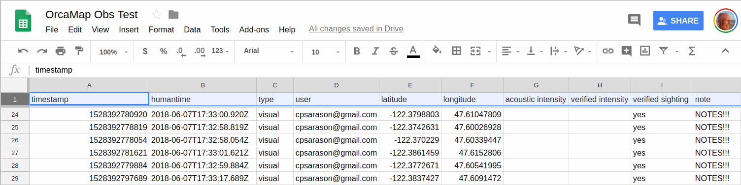 A Google Sheet can be a quick and easy database for your map app